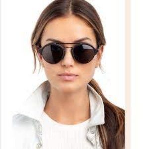 Illsteva Black Milan II Wire Rimmed Sunglasses